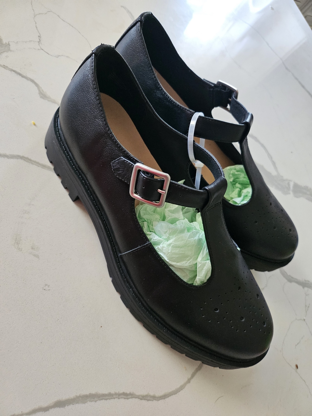 Classic Black Mary Jane Platform Shoes for Women